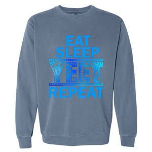 Eat Sleep Yeet Repeat Vintage Yeet Apparel Saying Garment-Dyed Sweatshirt