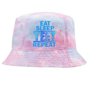 Eat Sleep Yeet Repeat Vintage Yeet Apparel Saying Tie-Dyed Bucket Hat