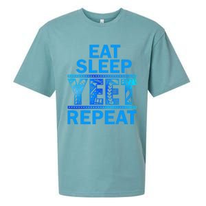 Eat Sleep Yeet Repeat Vintage Yeet Apparel Saying Sueded Cloud Jersey T-Shirt