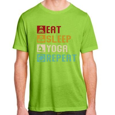 Eat Sleep Yoga Repeat Meditation Yoga Vintage Quotes Sayings Gift Adult ChromaSoft Performance T-Shirt