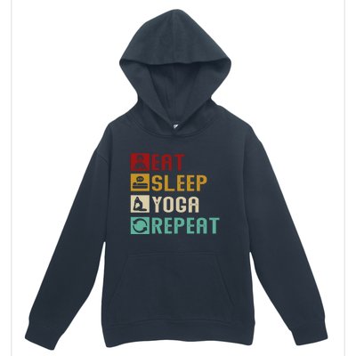 Eat Sleep Yoga Repeat Meditation Yoga Vintage Quotes Sayings Gift Urban Pullover Hoodie