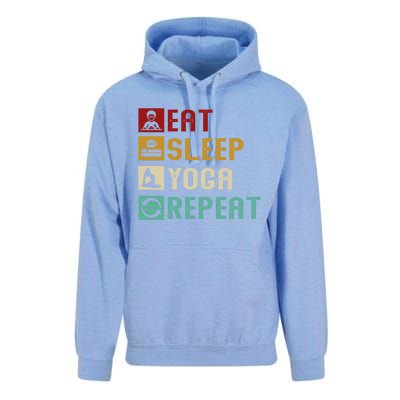 Eat Sleep Yoga Repeat Meditation Yoga Vintage Quotes Sayings Gift Unisex Surf Hoodie