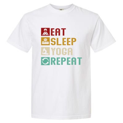 Eat Sleep Yoga Repeat Meditation Yoga Vintage Quotes Sayings Gift Garment-Dyed Heavyweight T-Shirt