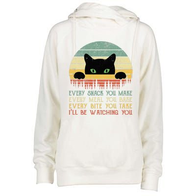 Every Snack You Make Cat Funny Cat Mom Cat Mama Cat Dad Womens Funnel Neck Pullover Hood