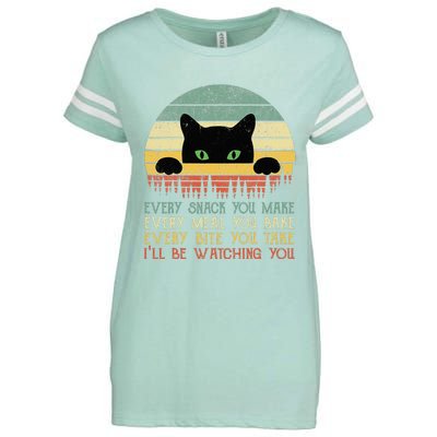 Every Snack You Make Cat Funny Cat Mom Cat Mama Cat Dad Enza Ladies Jersey Football T-Shirt