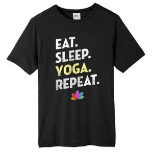 Eat Sleep Yoga Repeagreat Gift Funny Yoga Cute Gift Tall Fusion ChromaSoft Performance T-Shirt