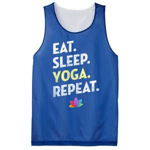 Eat Sleep Yoga Repeagreat Gift Funny Yoga Cute Gift Mesh Reversible Basketball Jersey Tank