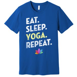 Eat Sleep Yoga Repeagreat Gift Funny Yoga Cute Gift Premium T-Shirt