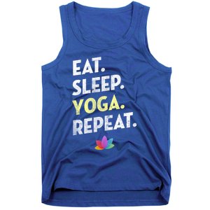 Eat Sleep Yoga Repeagreat Gift Funny Yoga Cute Gift Tank Top