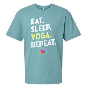 Eat Sleep Yoga Repeagreat Gift Funny Yoga Cute Gift Sueded Cloud Jersey T-Shirt