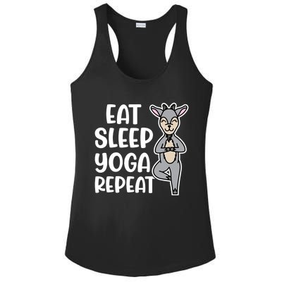 Eat Sleep Yoga Repeat Goat Yoga Fitness Cute Funny Meaningful Gift Ladies PosiCharge Competitor Racerback Tank