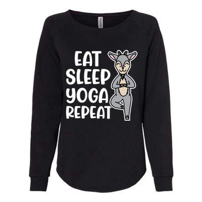 Eat Sleep Yoga Repeat Goat Yoga Fitness Cute Funny Meaningful Gift Womens California Wash Sweatshirt