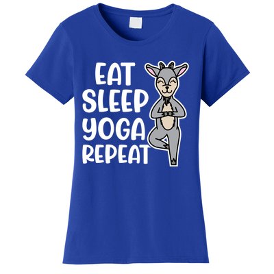 Eat Sleep Yoga Repeat Goat Yoga Fitness Cute Funny Meaningful Gift Women's T-Shirt