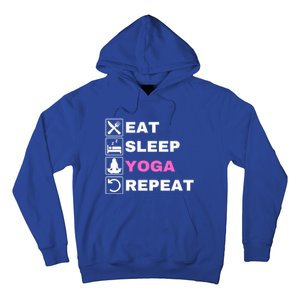 Eat Sleep Yoga Repeat Exercise Gym Funny Yoga Funny Workout Gift Hoodie