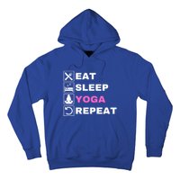 Eat Sleep Yoga Repeat Exercise Gym Funny Yoga Funny Workout Gift Hoodie