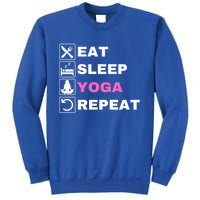 Eat Sleep Yoga Repeat Exercise Gym Funny Yoga Funny Workout Gift Sweatshirt