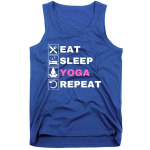 Eat Sleep Yoga Repeat Exercise Gym Funny Yoga Funny Workout Gift Tank Top