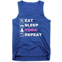 Eat Sleep Yoga Repeat Exercise Gym Funny Yoga Funny Workout Gift Tank Top