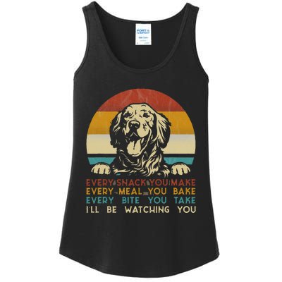 Every Snack You Make Golden Retriever Dog Breed Retro Ladies Essential Tank