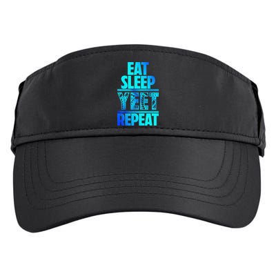 Eat Sleep Yeet Repeat Vintage Jey Yeet Adult Drive Performance Visor