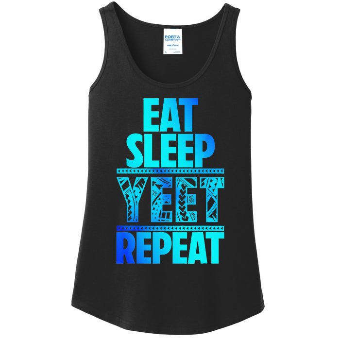 Eat Sleep Yeet Repeat Vintage Jey Yeet Ladies Essential Tank