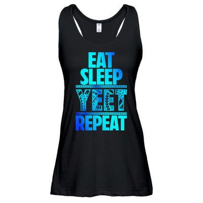 Eat Sleep Yeet Repeat Vintage Jey Yeet Ladies Essential Flowy Tank