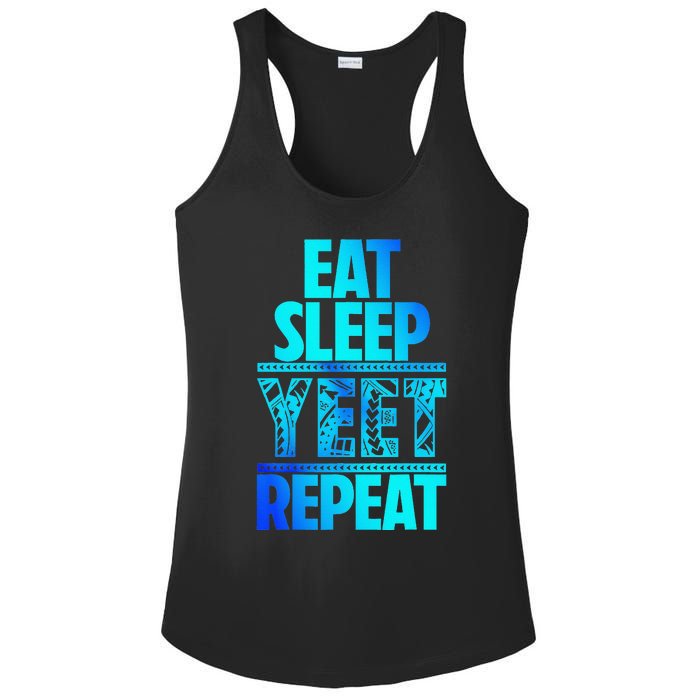 Eat Sleep Yeet Repeat Vintage Jey Yeet Ladies PosiCharge Competitor Racerback Tank