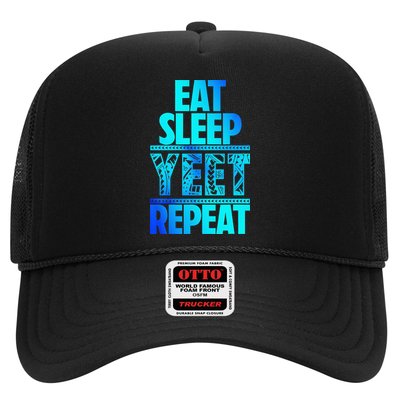 Eat Sleep Yeet Repeat Vintage Jey Yeet Trucker Hat