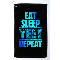 Eat Sleep Yeet Repeat Vintage Jey Yeet Golf Towel