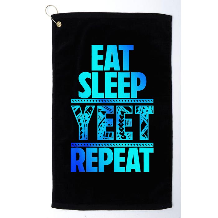 Eat Sleep Yeet Repeat Vintage Jey Yeet Golf Towel
