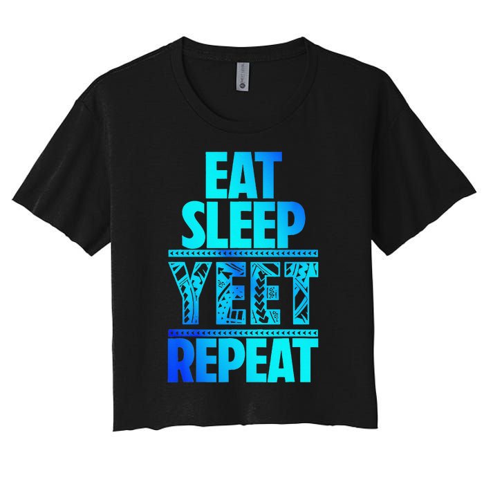 Eat Sleep Yeet Repeat Vintage Jey Yeet Women's Crop Top Tee