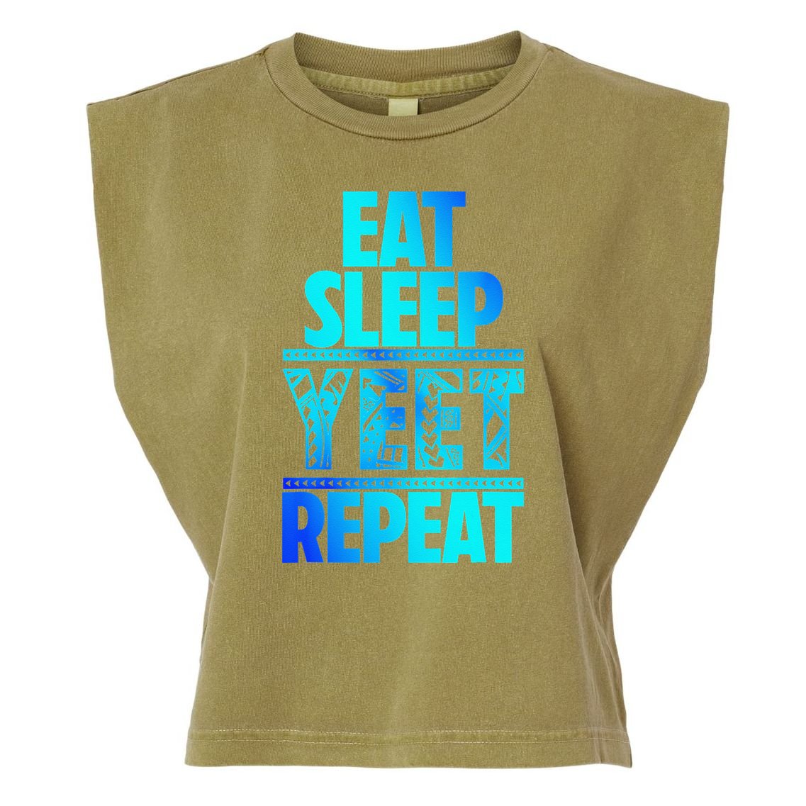 Eat Sleep Yeet Repeat Vintage Jey Yeet Garment-Dyed Women's Muscle Tee