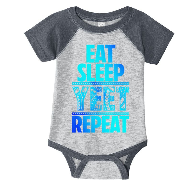 Eat Sleep Yeet Repeat Vintage Jey Yeet Infant Baby Jersey Bodysuit