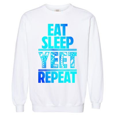 Eat Sleep Yeet Repeat Vintage Jey Yeet Garment-Dyed Sweatshirt