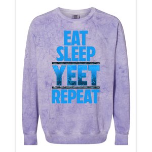 Eat Sleep Yeet Repeat Colorblast Crewneck Sweatshirt