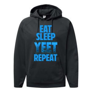 Eat Sleep Yeet Repeat Performance Fleece Hoodie