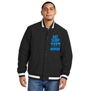 Eat Sleep Yeet Repeat Insulated Varsity Jacket