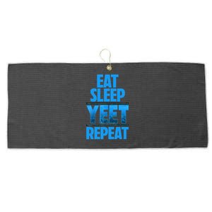 Eat Sleep Yeet Repeat Large Microfiber Waffle Golf Towel