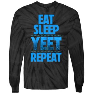 Eat Sleep Yeet Repeat Tie-Dye Long Sleeve Shirt