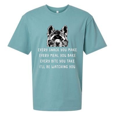 Every Snack You Make Every Meal You Bake Akita Inu Sueded Cloud Jersey T-Shirt