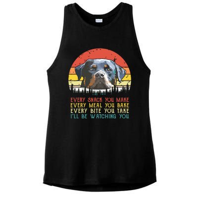 Every Snack You Make Dog Shirts Rottie Mom Cute Rottweiler Ladies PosiCharge Tri-Blend Wicking Tank