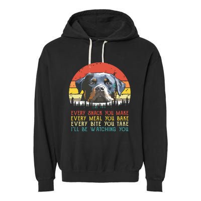 Every Snack You Make Dog Shirts Rottie Mom Cute Rottweiler Garment-Dyed Fleece Hoodie