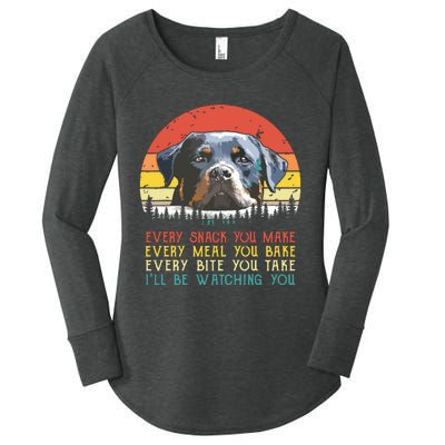 Every Snack You Make Dog Shirts Rottie Mom Cute Rottweiler Women's Perfect Tri Tunic Long Sleeve Shirt