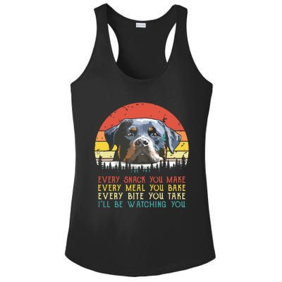 Every Snack You Make Dog Shirts Rottie Mom Cute Rottweiler Ladies PosiCharge Competitor Racerback Tank