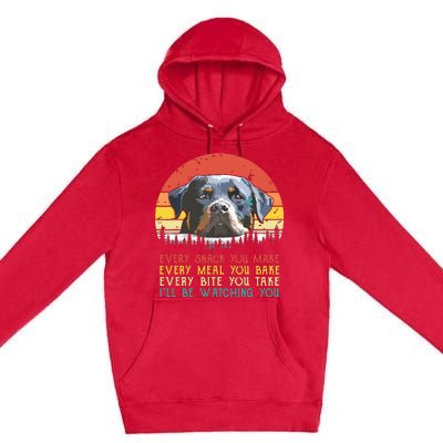 Every Snack You Make Dog Shirts Rottie Mom Cute Rottweiler Premium Pullover Hoodie