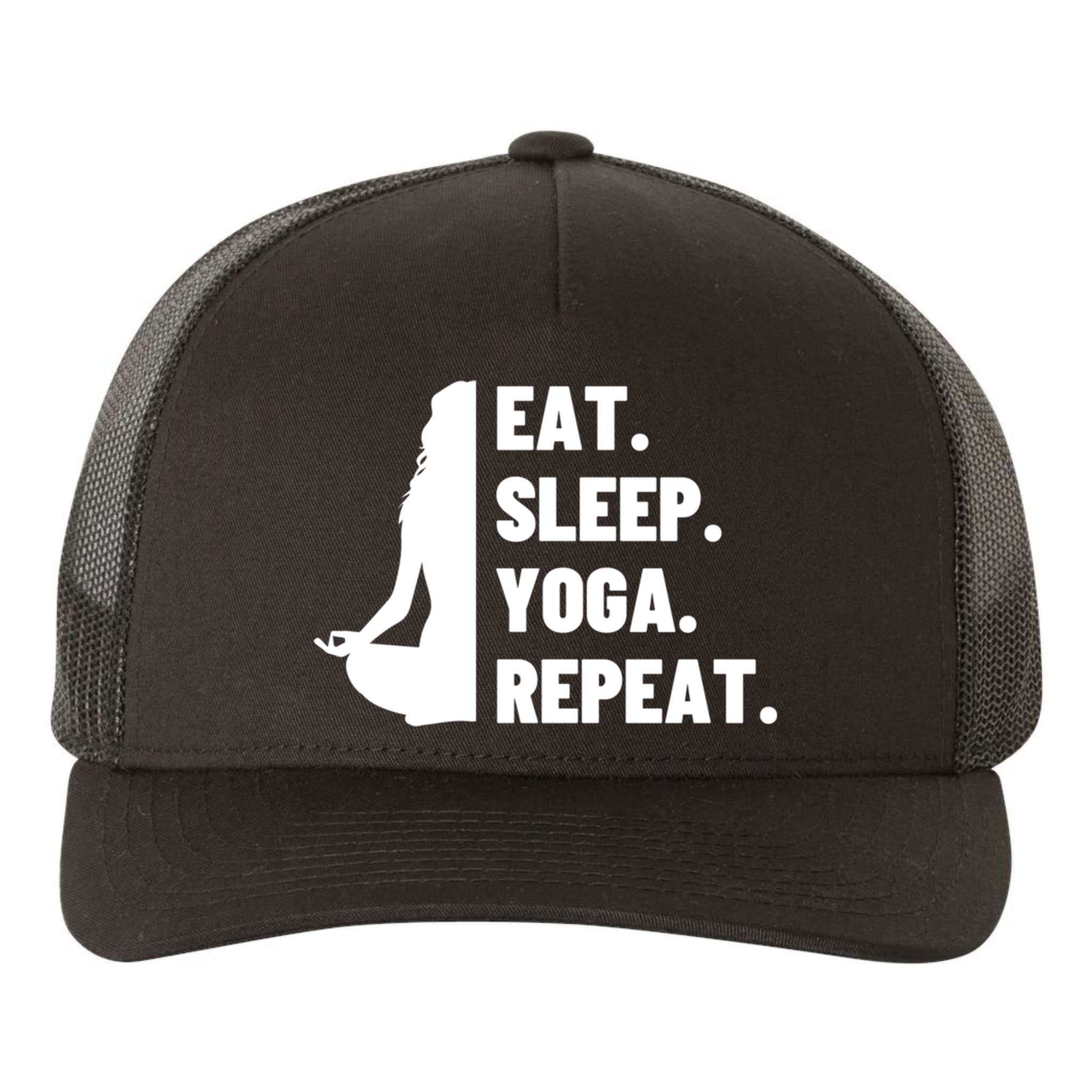 Eat Sleep Yoga Repeat Pilates Great Gift Yupoong Adult 5-Panel Trucker Hat