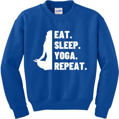 Eat Sleep Yoga Repeat Pilates Great Gift Kids Sweatshirt