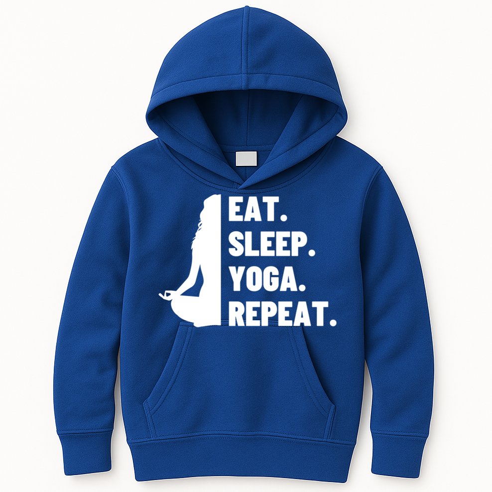 Eat Sleep Yoga Repeat Pilates Great Gift Kids Hoodie