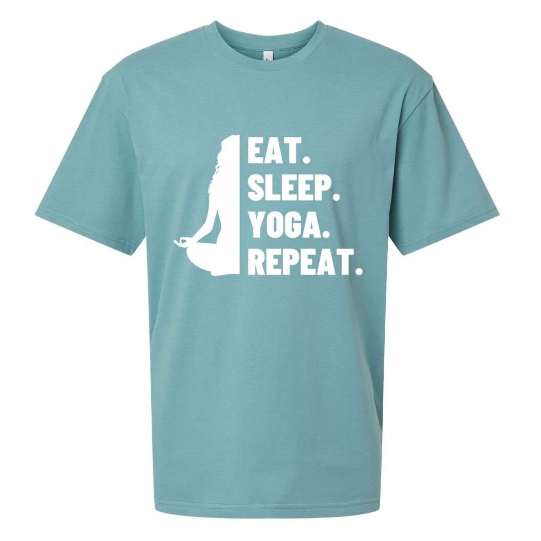 Eat Sleep Yoga Repeat Pilates Great Gift Sueded Cloud Jersey T-Shirt