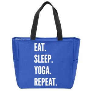 Eat Sleep Yoga Repeat Favorite Hobby Gift Meaningful Gift Zip Tote Bag